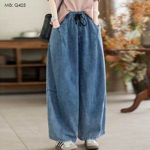 Quần baggy denim retro ống rộng - Q425