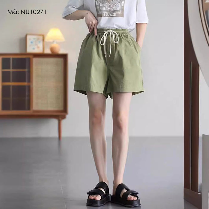 Quần sooc lưng thun dây rút hai túi sau kiểu - NU10271