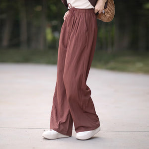 Quần baggy lưng thun dây rút ống rộng hai túi chéo - NU9152