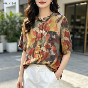 Áo sơ mi ngắn tay sắc màu - A1563