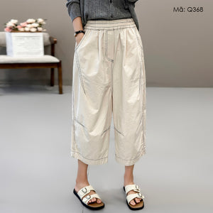 Quần baggy lửng lưng thun - Q368