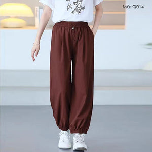 Quần baggy dây rút trái tin gấu chun - Q014