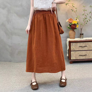 Chân váy linen lưng thun - V138