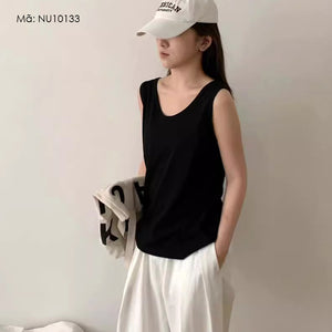 Áo T-shirt sát nách cổ tròn một màu - NU10133