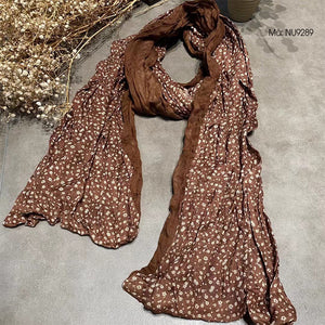 Khăn quàng linen retro in hoa nhí - NU9289