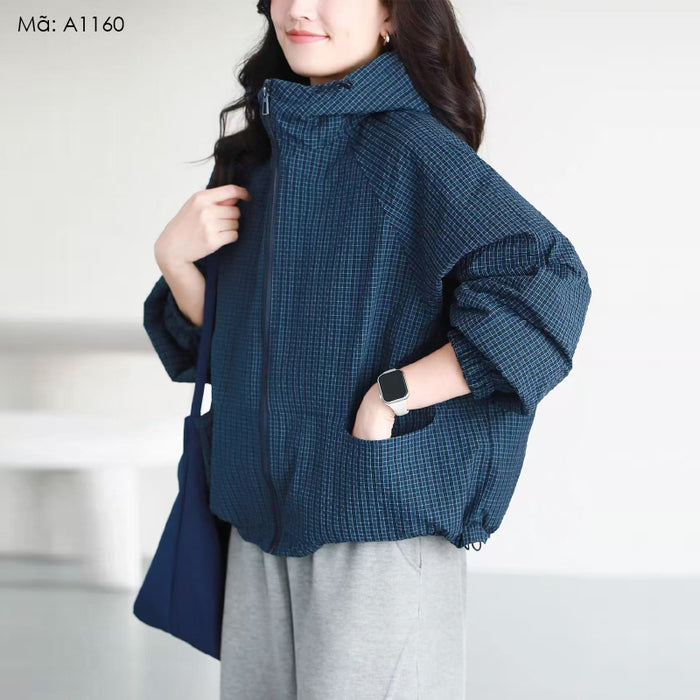 Áo khoác kẻ caro dài tay - A1160