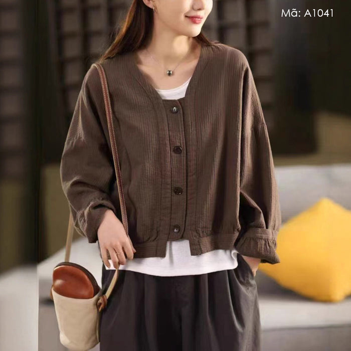 Áo khoác linen dài tay - A1041
