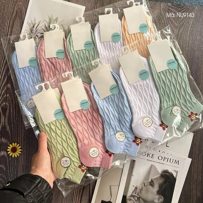 Tất 4 mùa cổ thấp set 10 đôi - NU9143