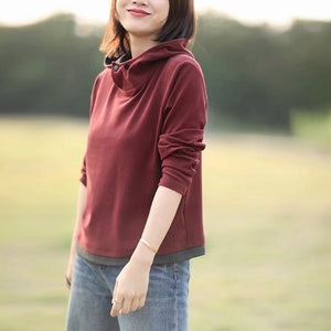 Áo hoodies dài tay kiểu cổ đứng khuy bấm - A554