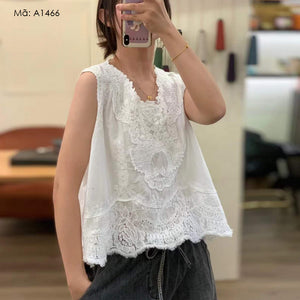 Áo T-shirt sát nách thêu retro - A1466