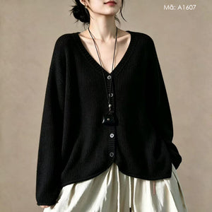 Áo khoác len cardigan dài tay - A1607