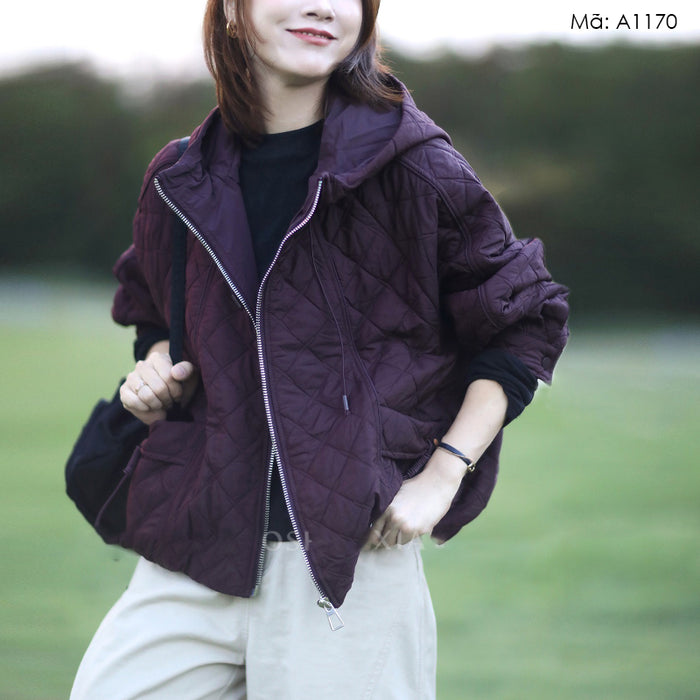 Áo khoác dài tay chần bông - A1170