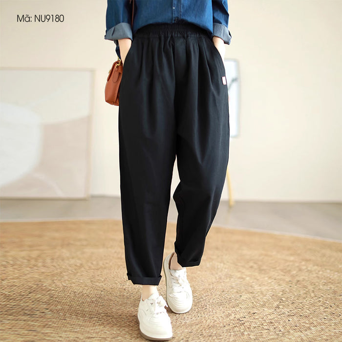 Quần baggy lưng thun ống côn một túi sau - NU9180
