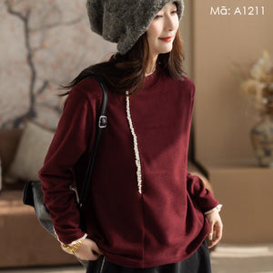 Áo T-shirt dài tay cổ lọ - A1211