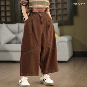 Quần baggy ống rộng túi chéo - Q449