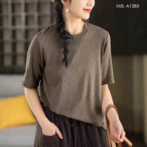 Áo T-shirt ngắn tay cổ tròn - A1383