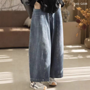 Quần baggy denim retro - Q338