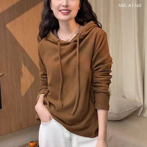 Áo hoodies dài tay một màu - A1165