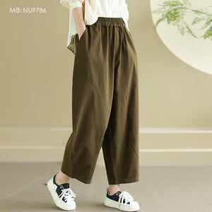 Quần baggy lưng thun ống rộng trăng khuyết - NU9785