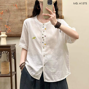 Áo sơ mi ngắn tay khuy sắc màu - A1561