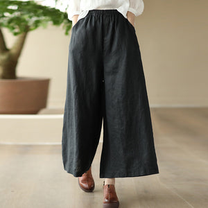 Quần baggy linen lưng thun - NU8483