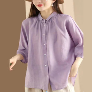 Áo sơ mi linen ngắn tay - A985