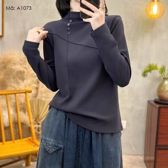 Áo T-shirt dài tay cổ lọ - A1073