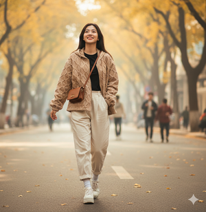 Áo khoác dài tay lót lông có mũ dây rút hai túi vuông - A413