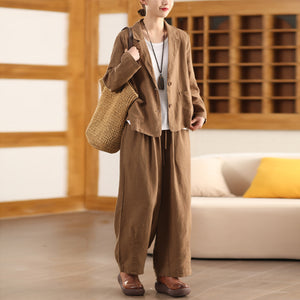 Áo khoác balze linen dài tay - A995