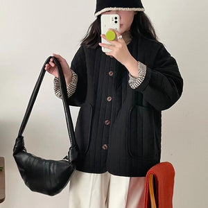 Áo khoác retro trần caro dài tay cổ tròn - NU9528