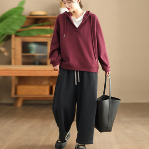 Áo hoodies dài tay kiểu hai lớp  một màu - A578