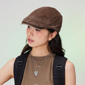 Mũ denim Newsboy retro - M008