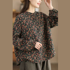 Áo T-shirt dài tay in hoa văn - A1013