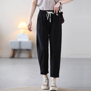 Quần baggy lưng thun dây rút ống đứng hai túi chéo - NU8867