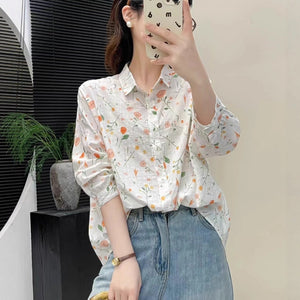 Áo sơ mi linen dài tay cổ đức - A1010