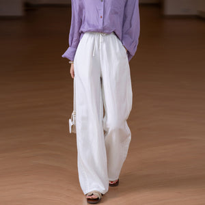 Quần baggy linen lưng thun - Q282