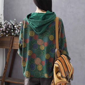 Áo hoodies dài tay in mặt cười - NU9158
