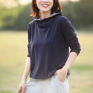 Áo hoodies dài tay kiểu cổ đứng khuy bấm - A554