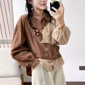 Áo sơ mi nhung dài tay - A1048