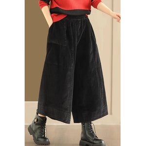 Quần baggy nhung lưng thun dây rút ống rộng - NU9294
