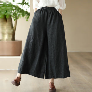Quần baggy linen lưng thun - NU8483