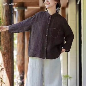Áo sơ mi linen tay lửng - A1031