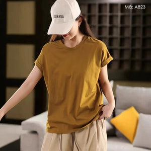 Áo T-shirt sát nách cổ tròn đơn sắc - A822