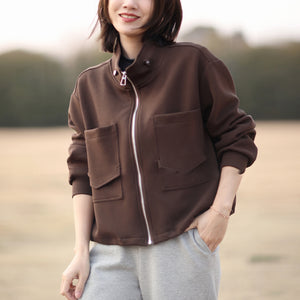 Áo khoác nỉ cổ đứng - A1052
