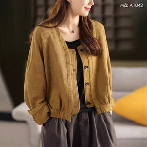 Áo khoác linen dài tay - A1041
