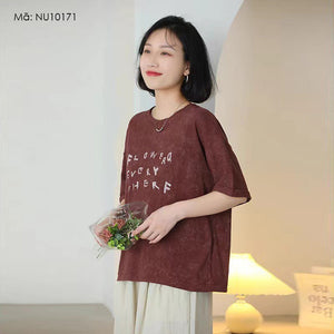 Áo T-shirt Flower ngắn tay cổ tròn - NU10170