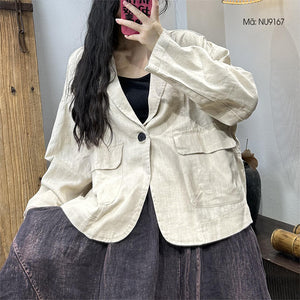 Áo khoác blazer dài tay hai túi vuông một khuy - NU9166