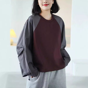 Áo T-shirt dài tay sơ mi cổ tròn vạt bo dây rút - A543