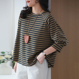 Áo T-shirt dài tay kẻ sọc - A1022