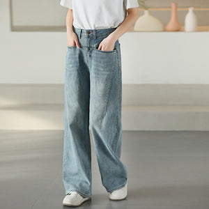 Quần baggy denim ống đứng hai túi ngang - NU9744